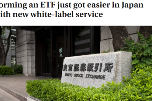 【the japan times：掲載】Forming an ETF just got easier in Japan with new white-label service